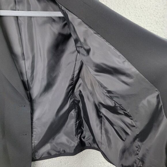 Jones New York Blazer Jacket Womens 22W Black Olivia Stretch Embroidered Lined - Picture 8 of 12